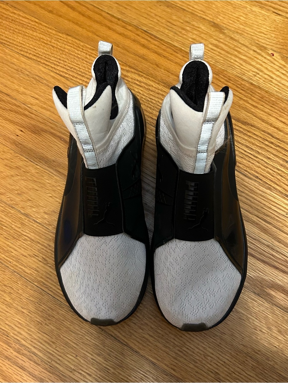 Puma Women's Slip-On Sneakers in White and Black